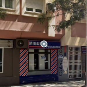 Escaparate publicitario en el centro de Cartagena - Murcia